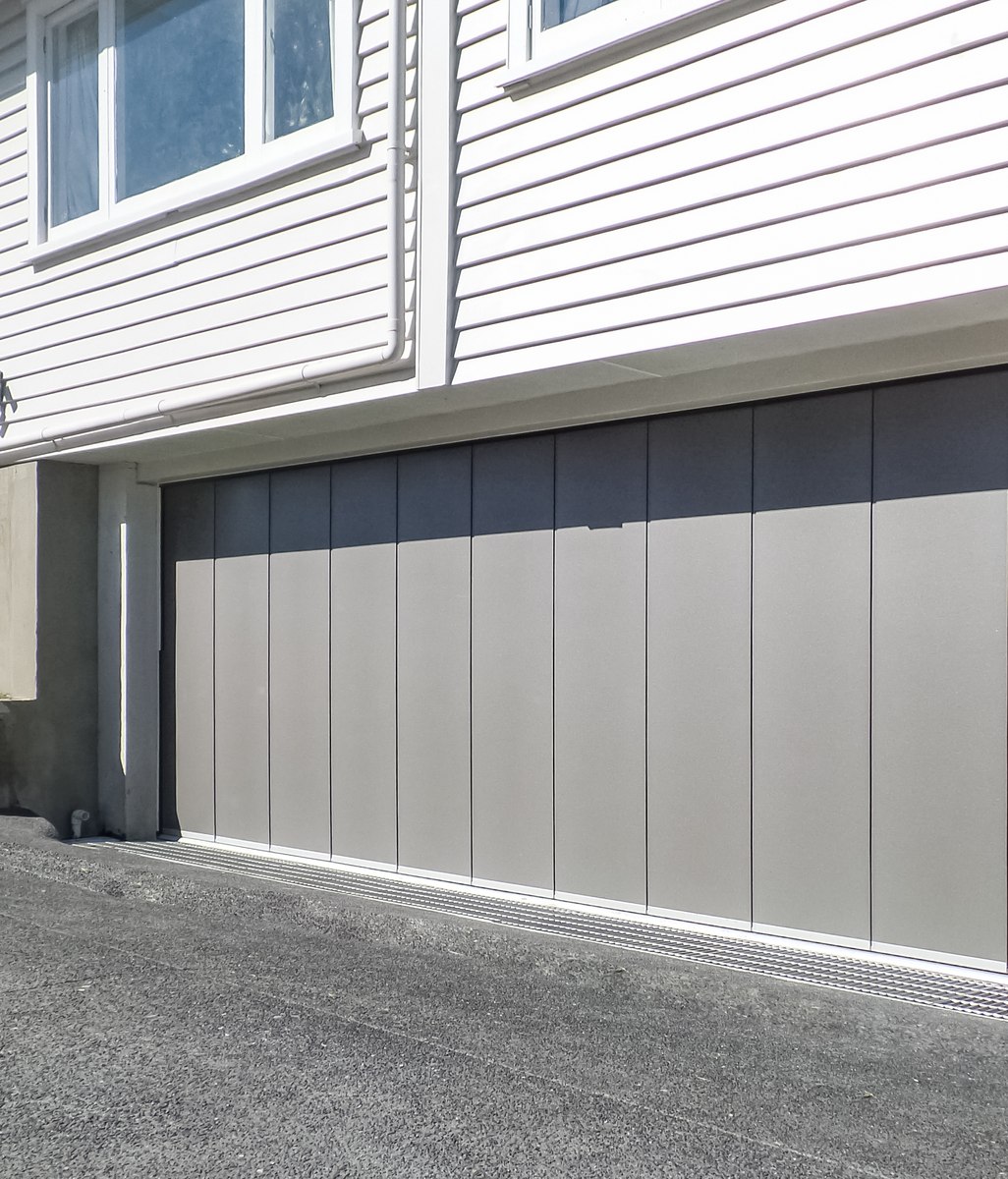 The statement, barn-style garage door