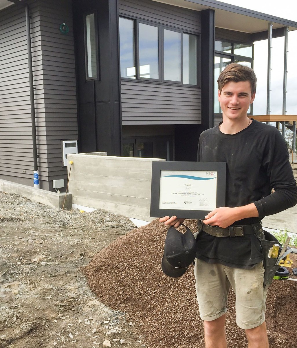 One of the Smith's, Tighe M, has completed his apprenticeship