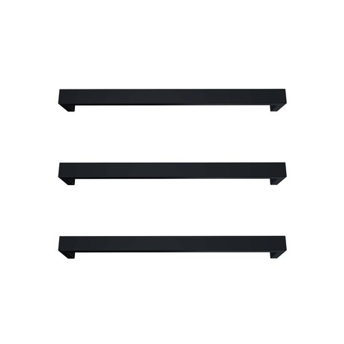 Black Largo Square Heated Towel Rail - 832mm