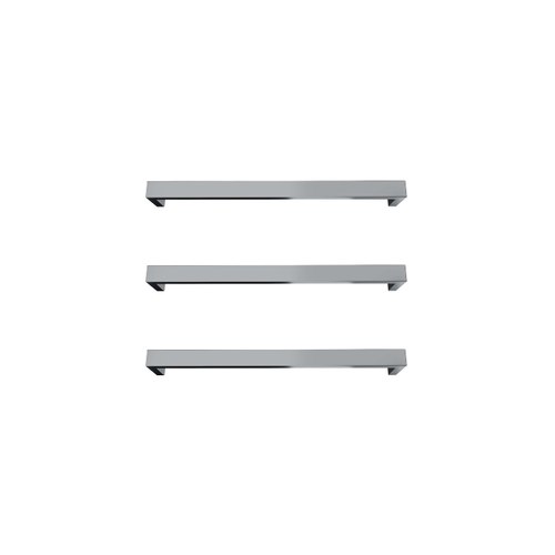 Brushed Nickel Largo Square Heated Towel Rail - 832mm