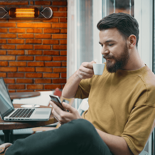 BLACK Moderno Infrared Carbon Outdoor & Indoor Heater (Mini)