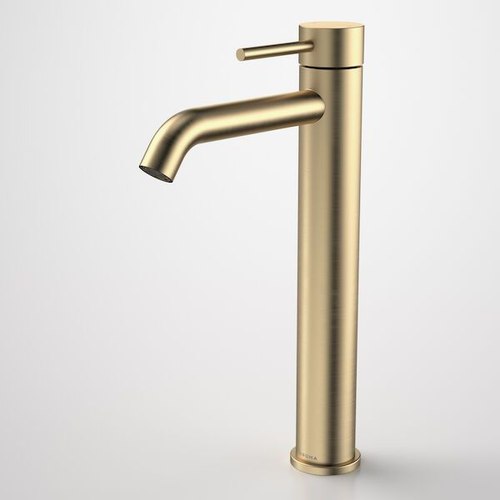 Brushed Brass Liano II Tower Basin Mixer - All Pressure - Lead Free