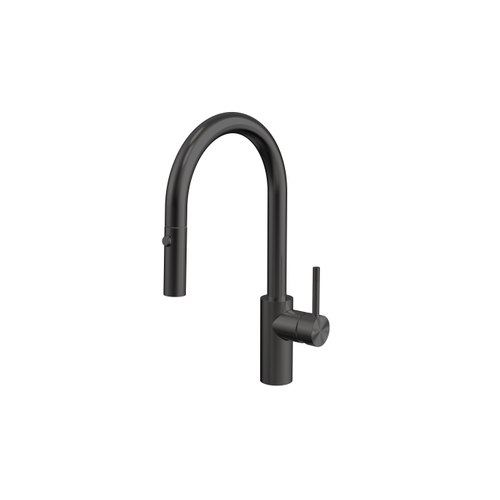 Black Motivo Gooseneck Pull Out Sink Mixer