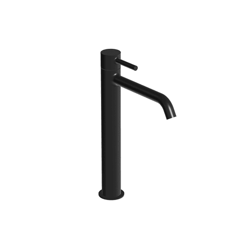 BRUSHED TOTAL BLACK Pan S Extended Height Basin Mixer