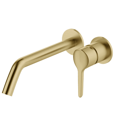 BRUSHED GOLD Medameda Wall Mounted Basin Mixer 215mm