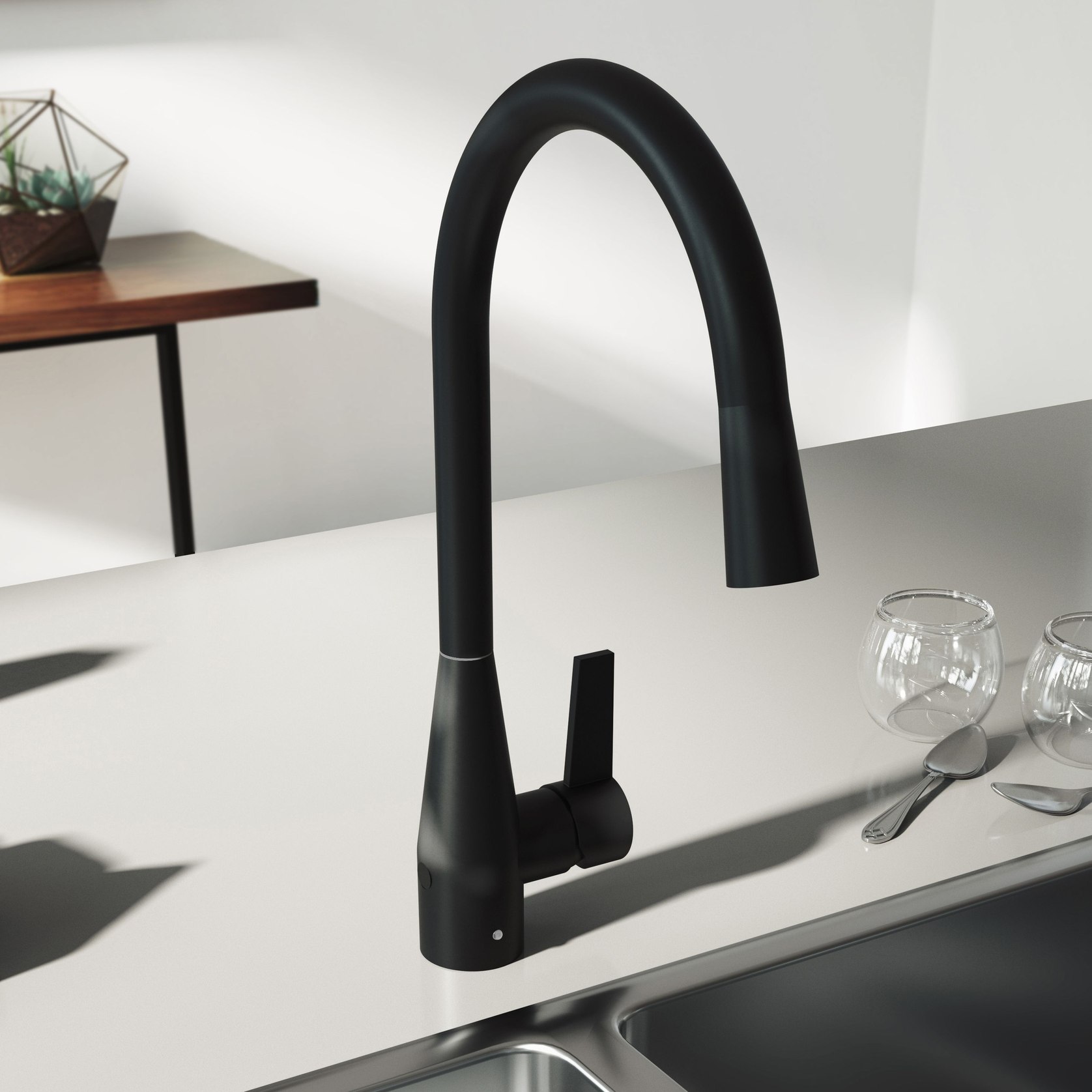 Memo Sia Sensor Gooseneck Sink Mixer Tap ArchiPro AU