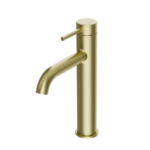 Brushed Brass Nature Mid Height Basin Mixer Range