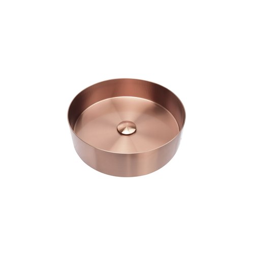 Brushed Copper Code Fusion Round Stainless Steel Basin