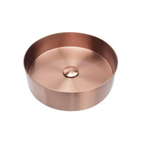 Brushed Copper Code Fusion Round Stainless Steel Basin