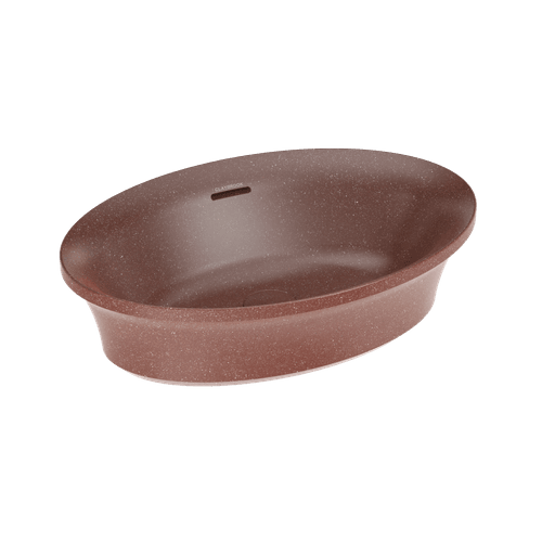 Brick Flute Oval Vessel Basin