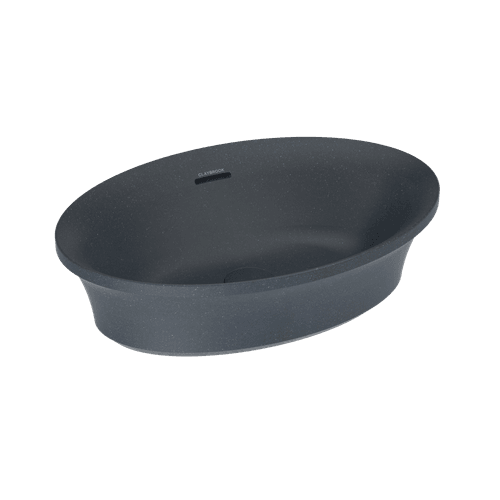 Midnight Blue Flute Oval Vessel Basin