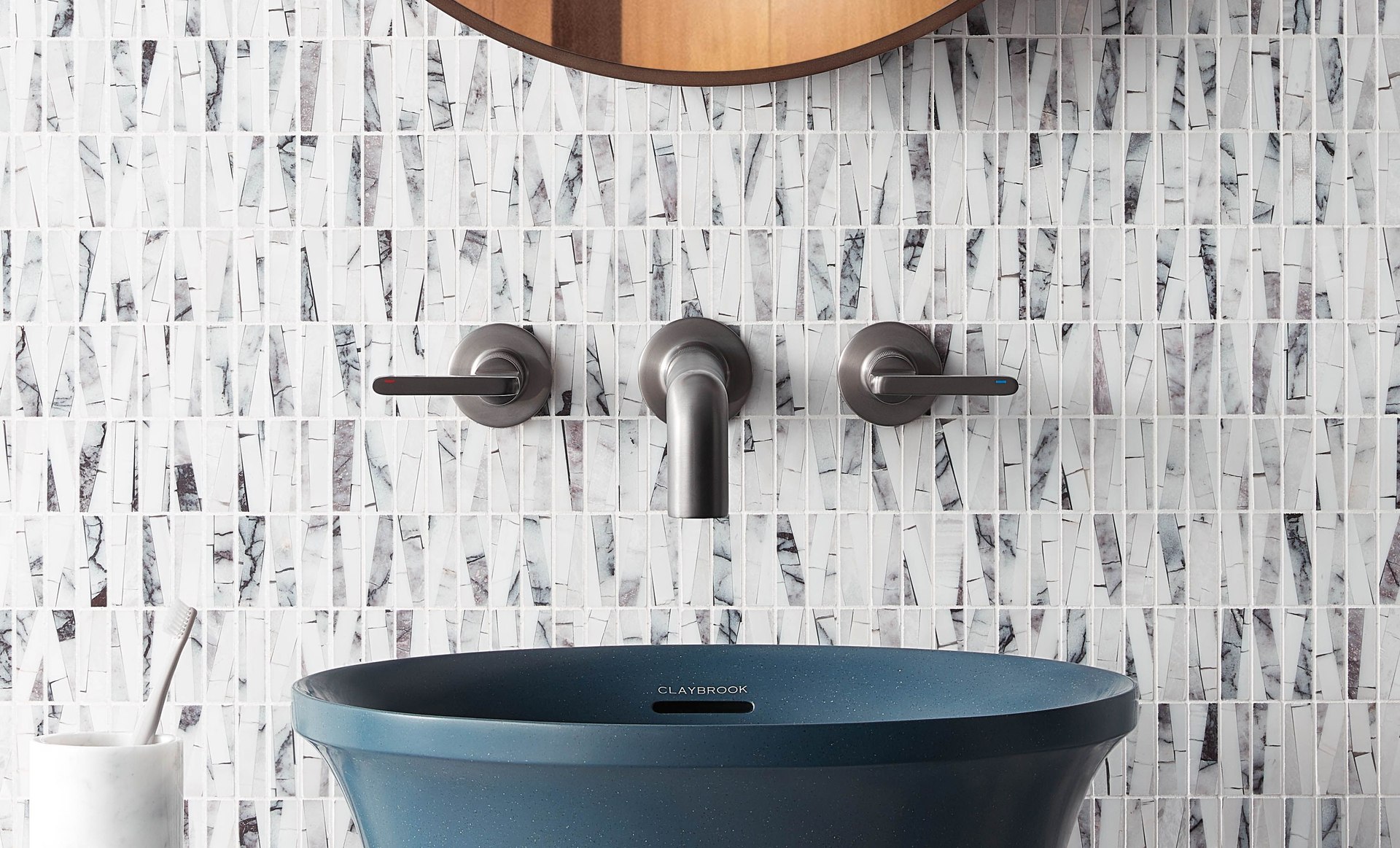 Flute Round Vessel Basin