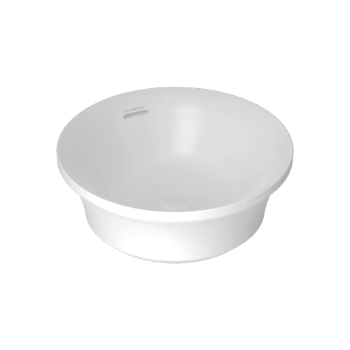 Dover White Flute Round Vessel Basin