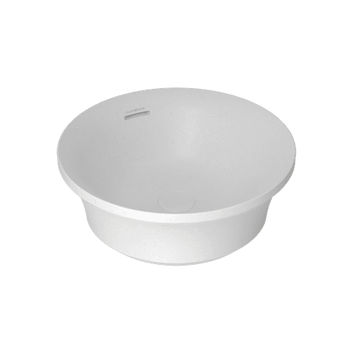Star White Flute Round Vessel Basin