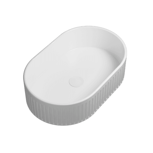 Gloss White Laurel Oval Vessel Basin