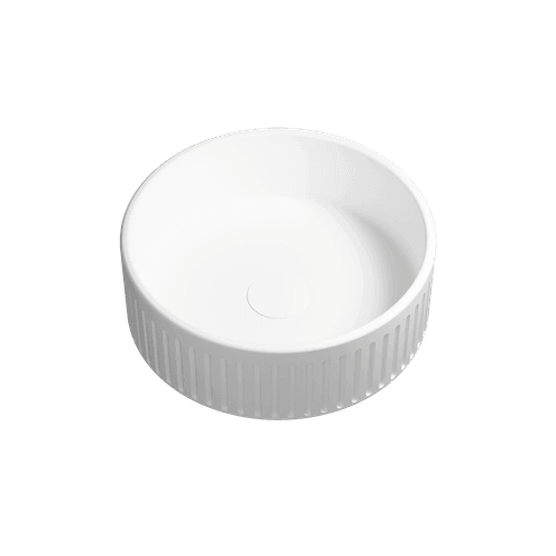 Gloss White Laurel Round Vessel Basin