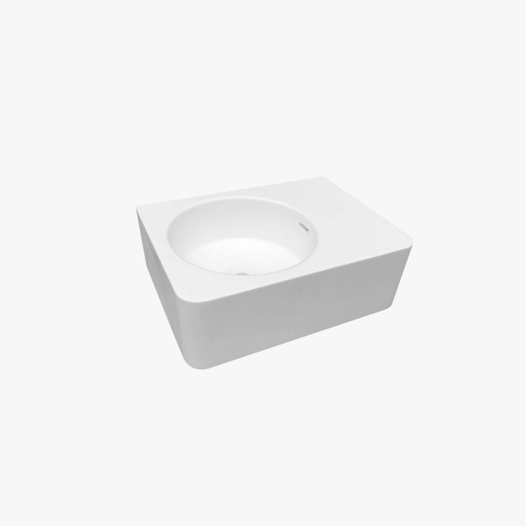 Siera Solid Surface Wall Basin Matte White | ArchiPro AU