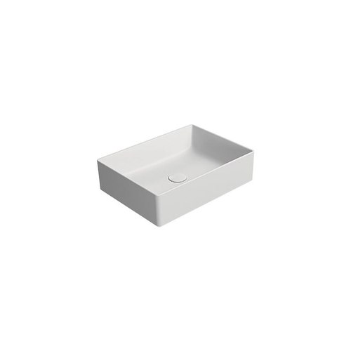 Matt White Kube X 50 Rectangle Vessel Basin