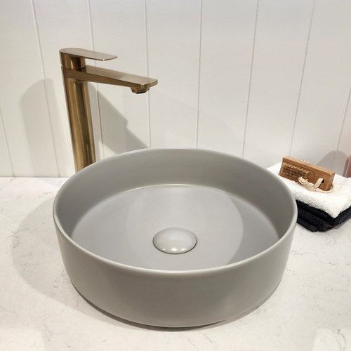 Matte Light Grey Code Pure Round Ceramic Basin 360Mm - 5 Colours