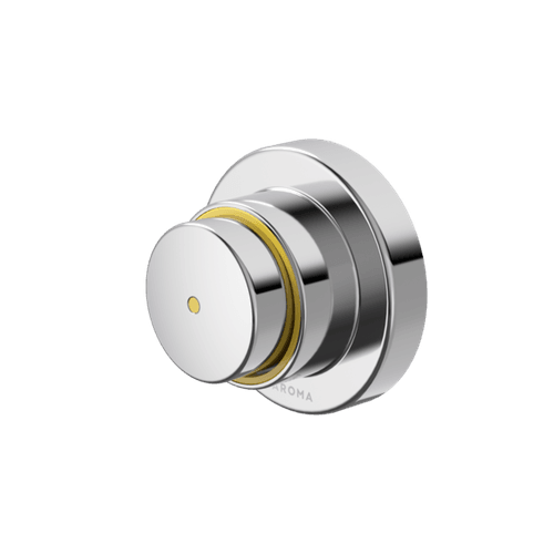 Chrome Civic Timed Flow Shower Push Button