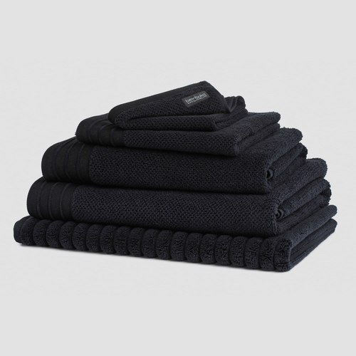 Black Jacquard Bath Sheets