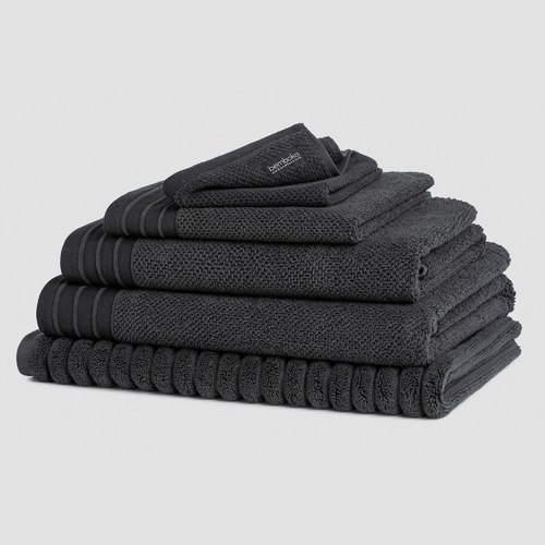 Charcoal Jacquard Bath Sheets