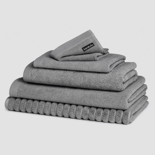 Grey Rib Bath Towels