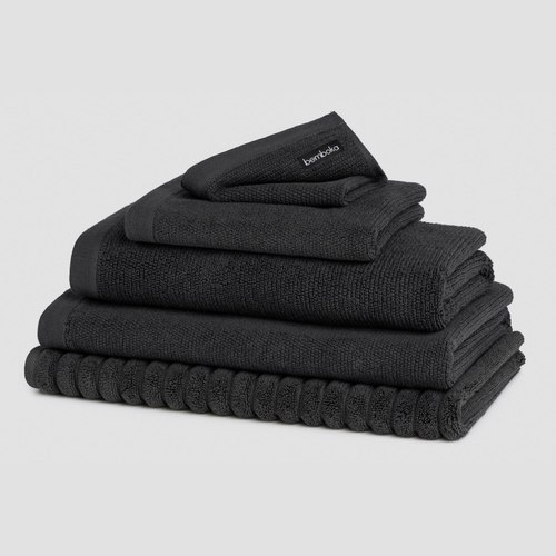 Charcoal Rib Bath Sheets