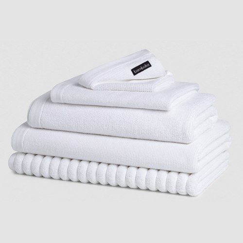 White Rib Bath Sheets