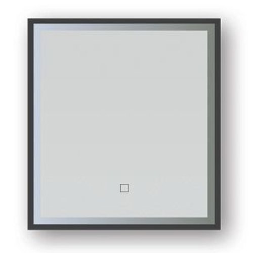 Black Broadway Rectangular Black Frame LED Mirror