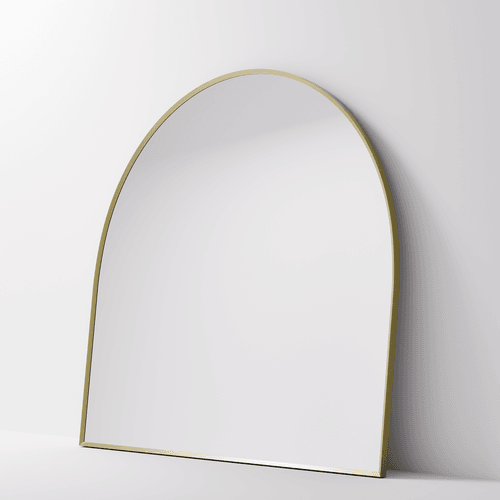 Brushed Brass Code Aspect 1200 Arch Framed Mirror Range