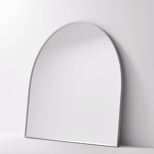 Brushed Nickel Code Aspect 1200 Arch Framed Mirror Range