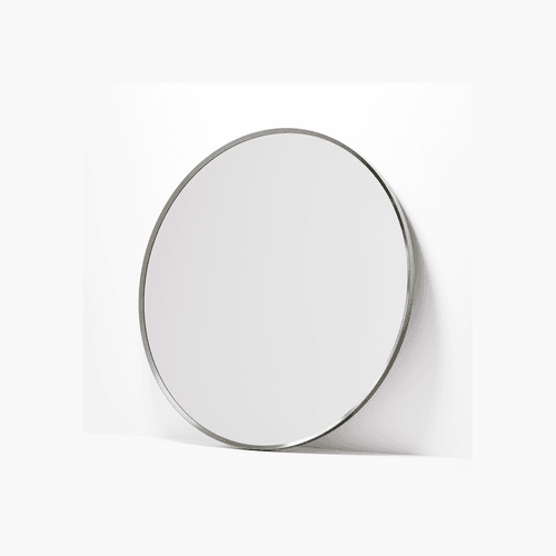 Brushed Nickel Code Aspect Round 700 Framed Mirror Range