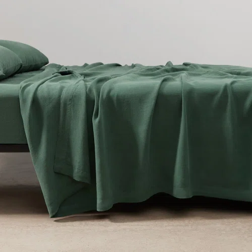 Marl Grey Belgian Linen Flat Sheets