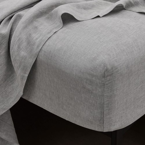 Marl Dove Belgian Linen Fitted Sheets