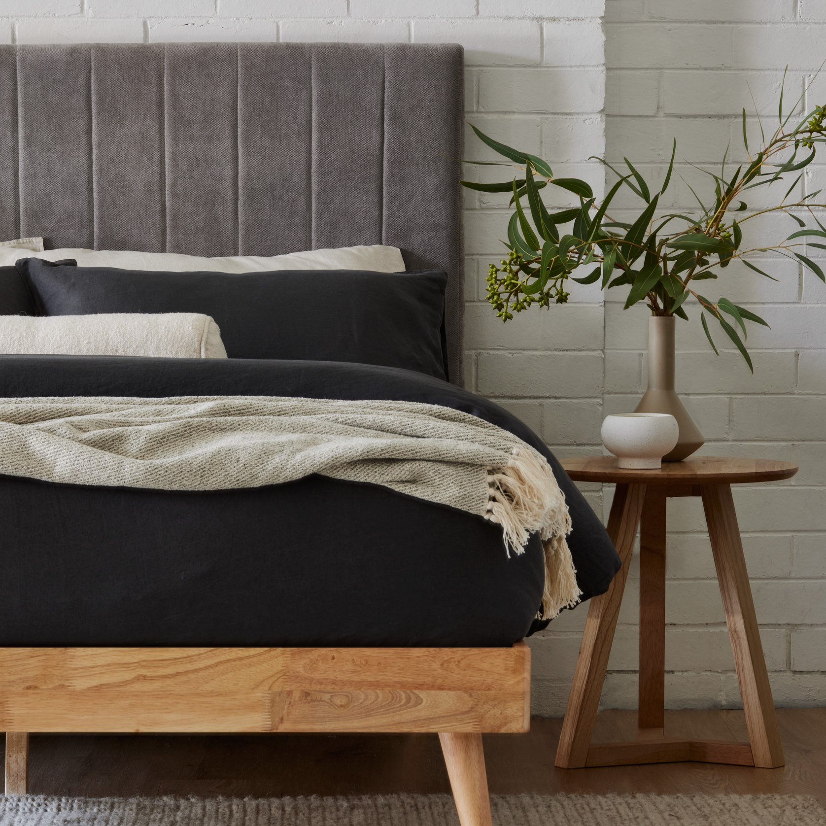 Franki 2PCE Double Headboard and Base Bundle Natural ArchiPro AU