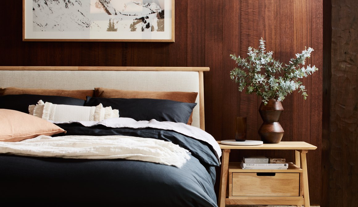 Rome Bedside Table Natural Hardwood B2C Furniture AU ArchiPro AU