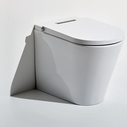 White Gloss Axent.One Plus Floor Mount Intelligent Shower Toilet