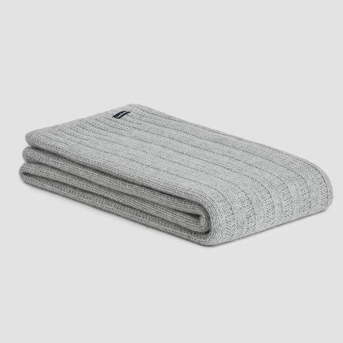Dove Chunky Rib Angora & Merino Wool Throws
