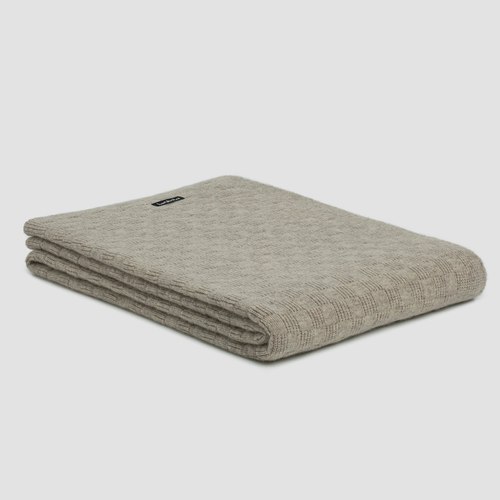 Wheat Light Box Angora & Merino Wool Throws