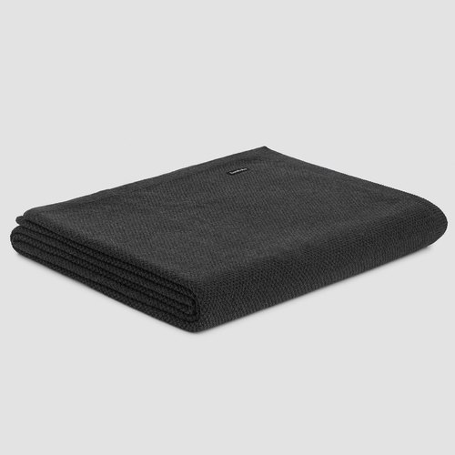 Charcoal Moss Stitch Cotton Throws