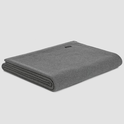 Grey Moss Stitch Cotton Throws