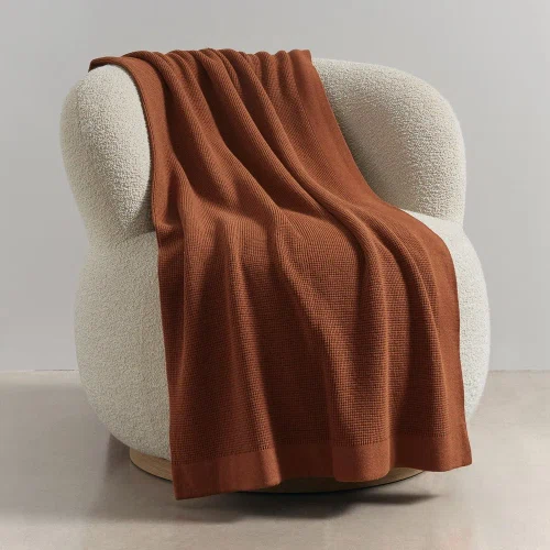 Grey Small Box Cotton Throws