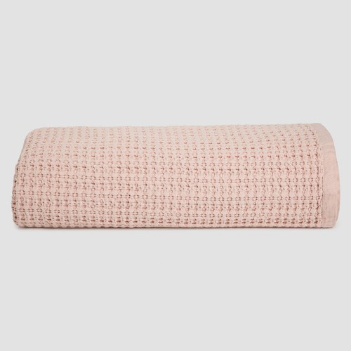 Blush Cotton Waffle Blankets
