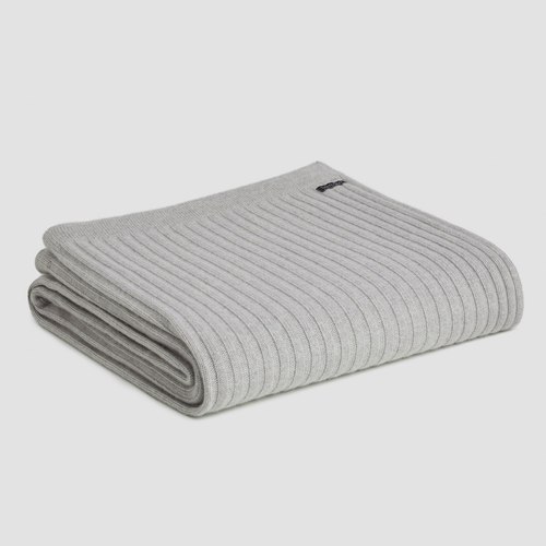 Oyster Wide Rib Italian Cashmere Blankets