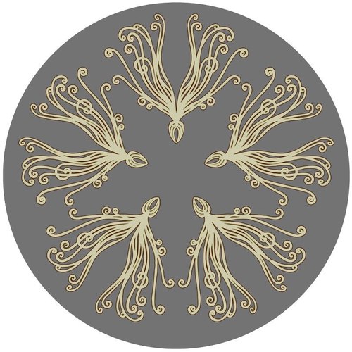 Silver Dark Seed Round Rugs by Miranda Brown