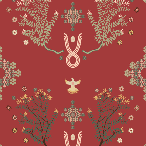 Clay Emerald Garden Axminster Roll Carpet by Miranda Brown