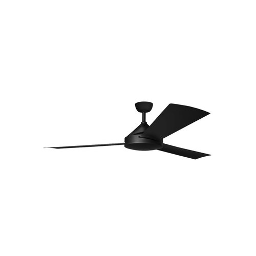 Matt Black Contemporary Milano Matt Black (3 Blade) AC Motor Fan