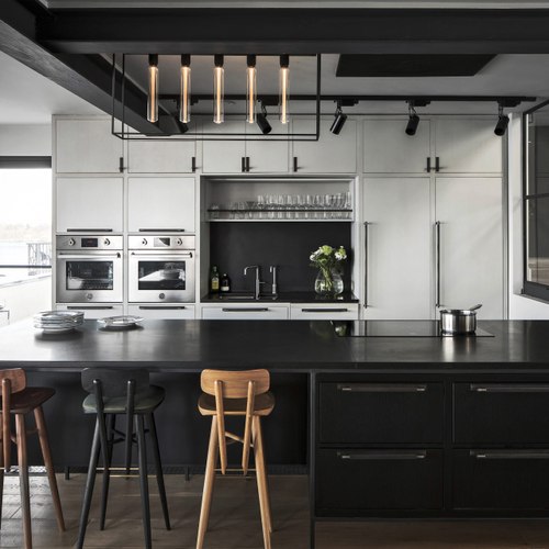 Black Marble Caged Ceiling Light 5.0