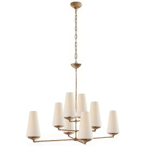 Gilded Visual Comfort AERIN Fontaine Large Offset Chandelier